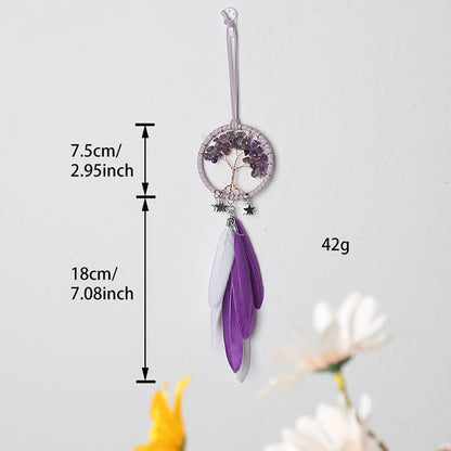 Avelena | Frendorf Lebensbaum Edelstein Traumfänger Hängeschmuck