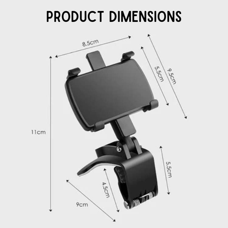 Avelena | Verstellbarer Auto-Handyhalter | Anti-Rutsch-Griff & langlebiges ABS für sicheres Navigieren und Freisprechanrufe