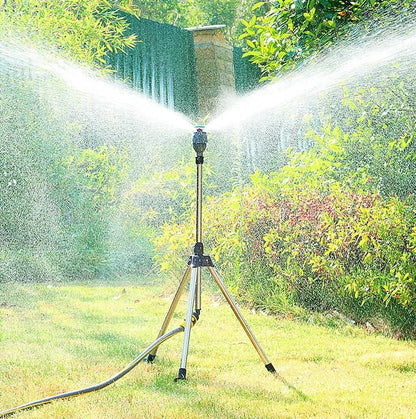 Avelena | TurboSpray Verstellbarer 360° GartenSprinkler – Edelstahl Rotierendes Rasenbewässerungssystem