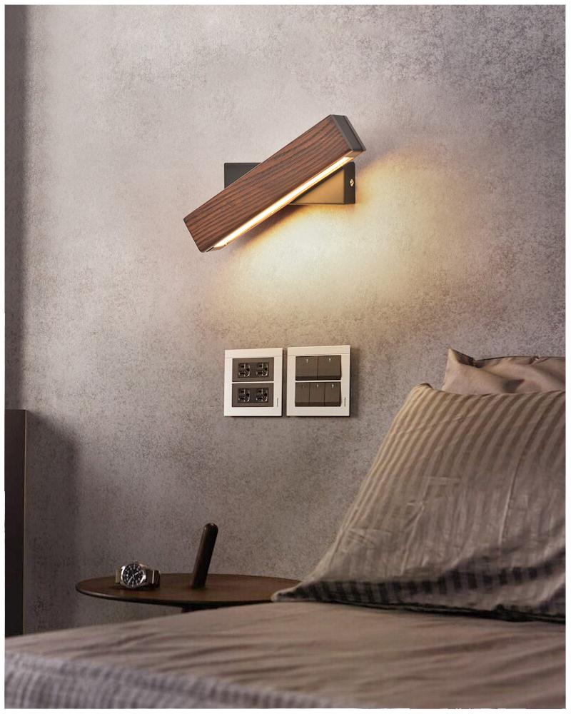 Avelena | Verstellbare Holz-LED-Wandlampe - Jasper