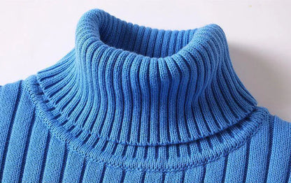 Avelena | Rollkragenpullover Mann Uni & Gestreift