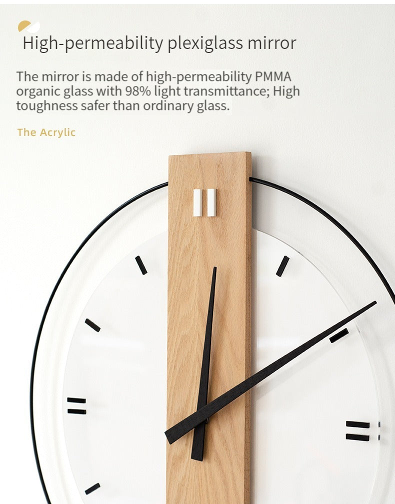 Avelena | Massivholz Nordic Wanddekorationsuhr 40cm