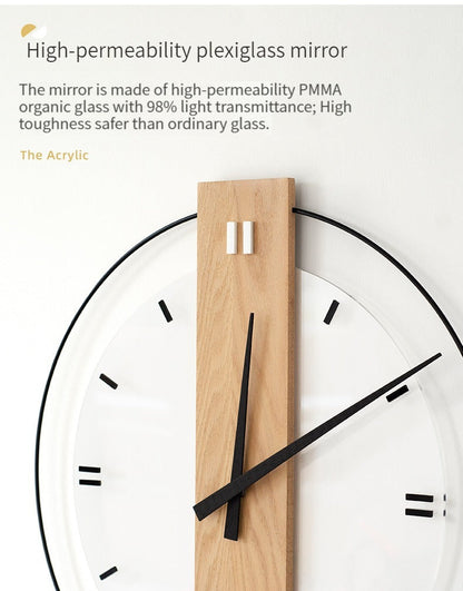 Avelena | Massivholz Nordic Wanddekorationsuhr 40cm