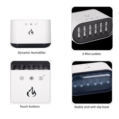 Avelena | Airmist Pro – Ultraschall-Luftbefeuchter mit LED-Licht & 6 Düsen