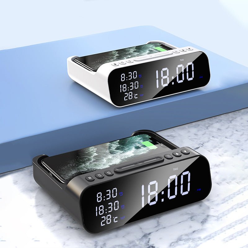 Avelena | Pro Digitaler Wecker mit Drahtloser Ladung und Großem Display