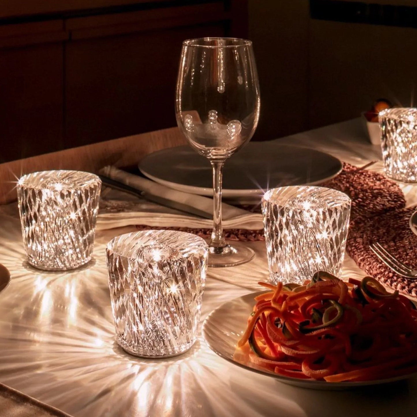 Avelena | Lampe - Luxus Diamant Kristall LED Wiederaufladbare Tischlampe