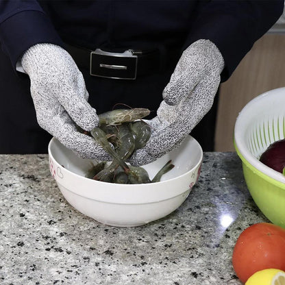 Avelena | Anti-Schnitt Handschuhe 5 Grad Sicherheit Schnittfest Stichfest Edelstahl