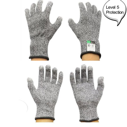 Avelena | Anti-Schnitt Handschuhe 5 Grad Sicherheit Schnittfest Stichfest Edelstahl