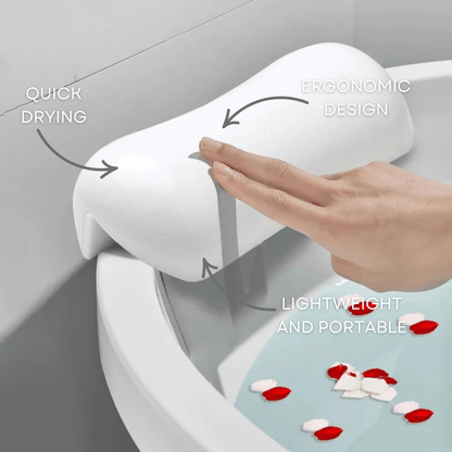 Avelena | AquaCloud Premium Badekissen – Ergonomische Nacken- und Kopfunterstützung für spa-ähnliche Entspannung zu Hause