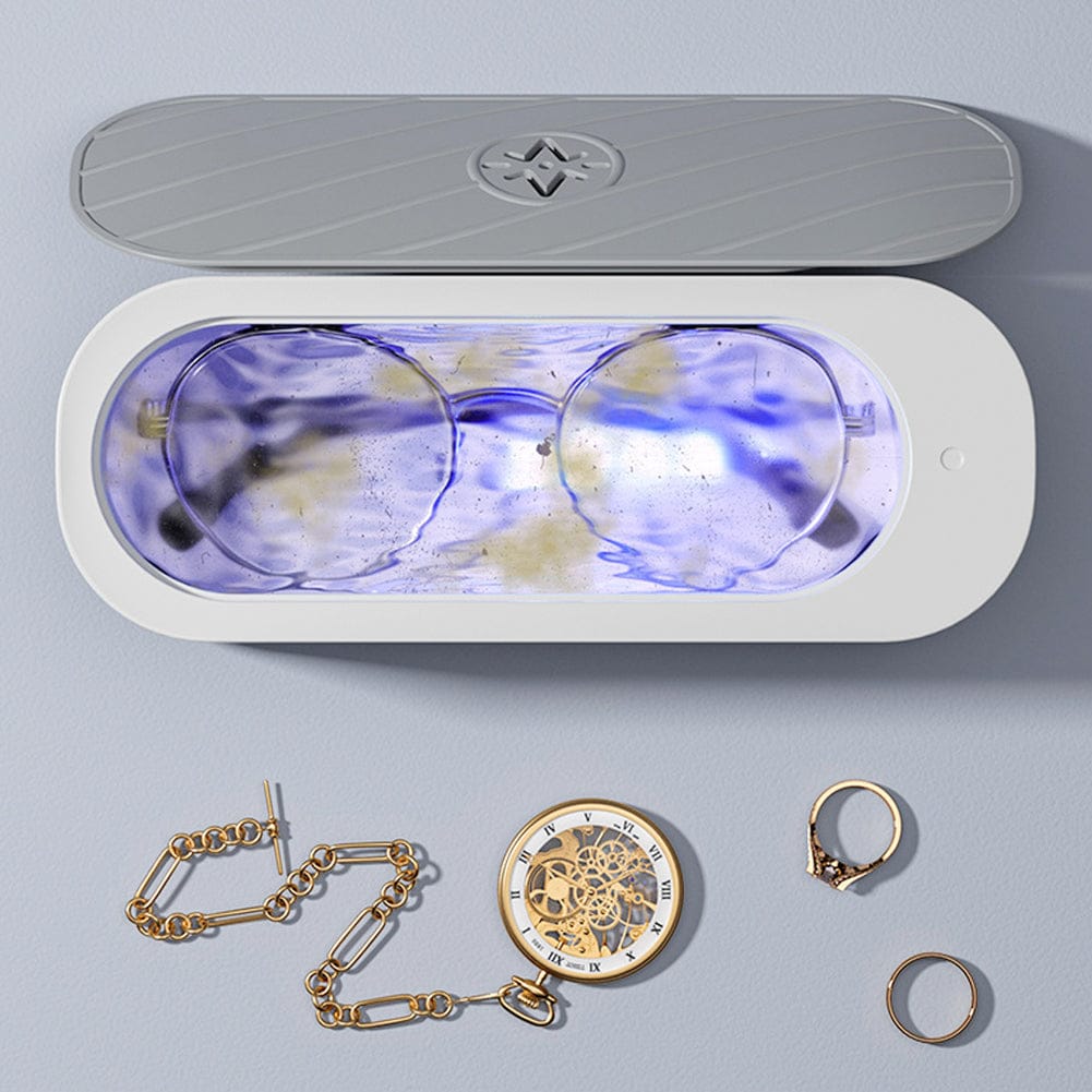 Avelena | Aquagleam Ultraschallreiniger für Schmuck, Brillen und Werkzeuge Kraftvolle Tiefenreinigung mit Led-Display