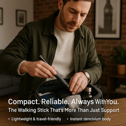 Avelena | Automatischer Selbstverteidigungsstock | Leicht, rutschfester Griff & kompakt für Wandern und städtische Sicherheit
