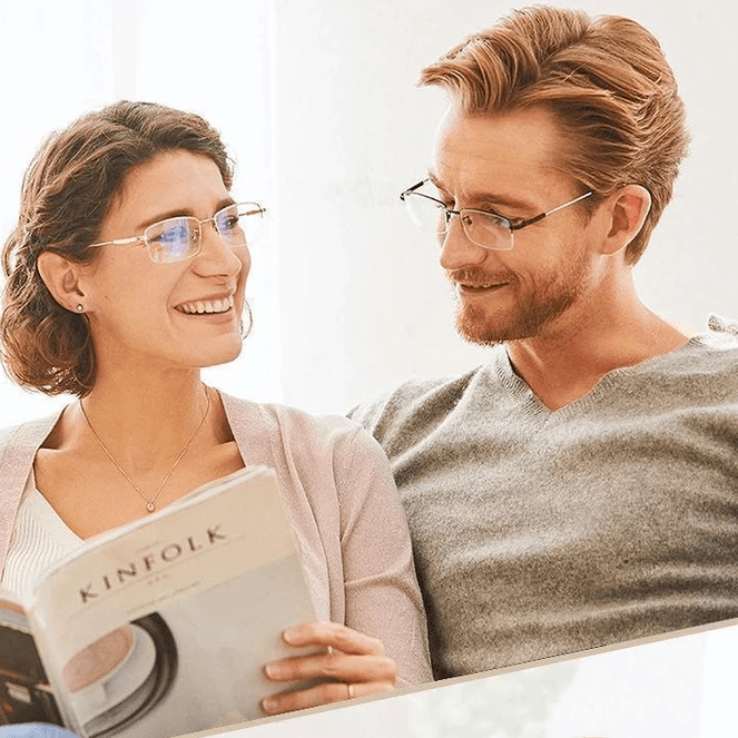 Avelena | Titanprogressive Fern- und Nahbereich Dual-Use Lesebrille