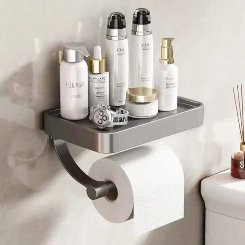 Avelena | Edelstahl Toilettenpapierhalter mit Ablage