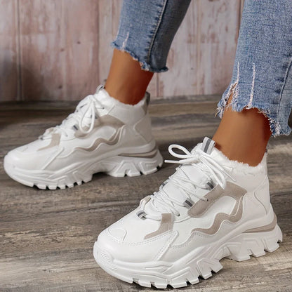 Avelena Leichte Strick-Cut-Out Sneaker für Damen | Perfekt für den Alltag