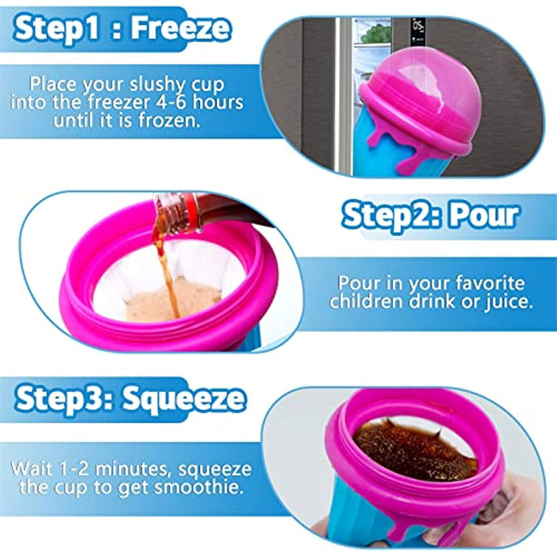 Avelena | 500Ml Große Slushy-Becher für Schnelle Gefrorene Smoothies und Eiscreme