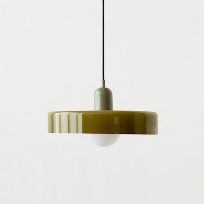 Avelena |  Pendelleuchte aus farbigem Glas | Elegante Hängeleuchte im Bauhaus-Stil | Designlampe für Wohnzimmer & Esszimmer