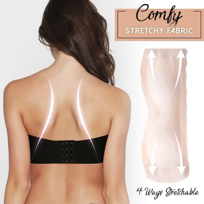 Avelena | Plus-Size Sexy, trägerlos, unsichtbarer Push-Up-BH