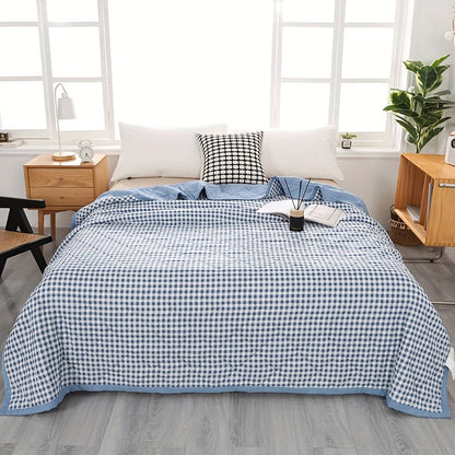Avelena | Elegante Preppy Karomuster Sommerdecke für Kalte Nächte