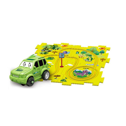 Avelena | Kinder Bildungs-Puzzle Spur Auto Spielset