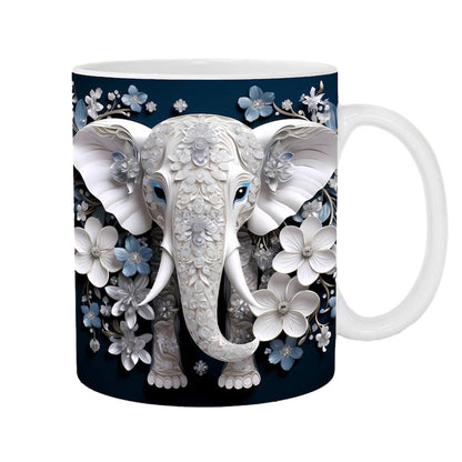 Avelena | 3D Elefant Blumen Becher