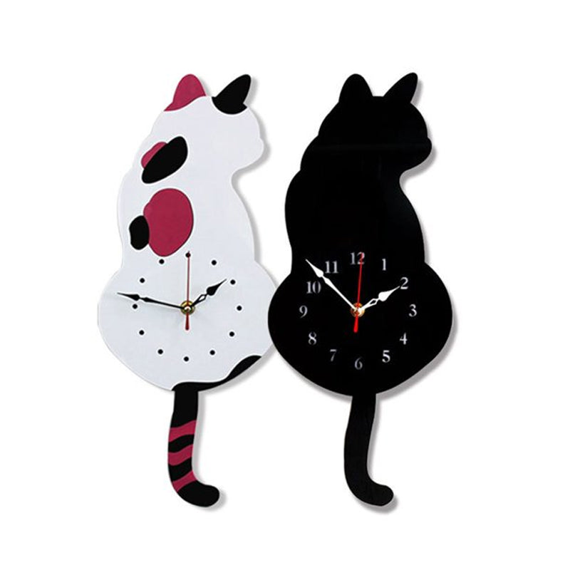 Avelena | Katze Wentzende Halbwand Uhr