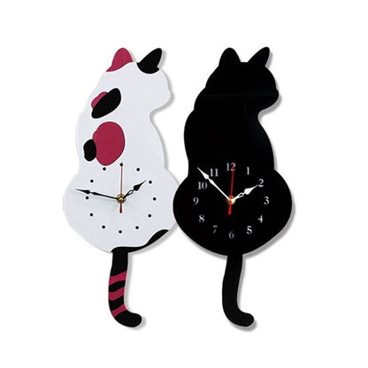 Avelena | Katze Wentzende Halbwand Uhr