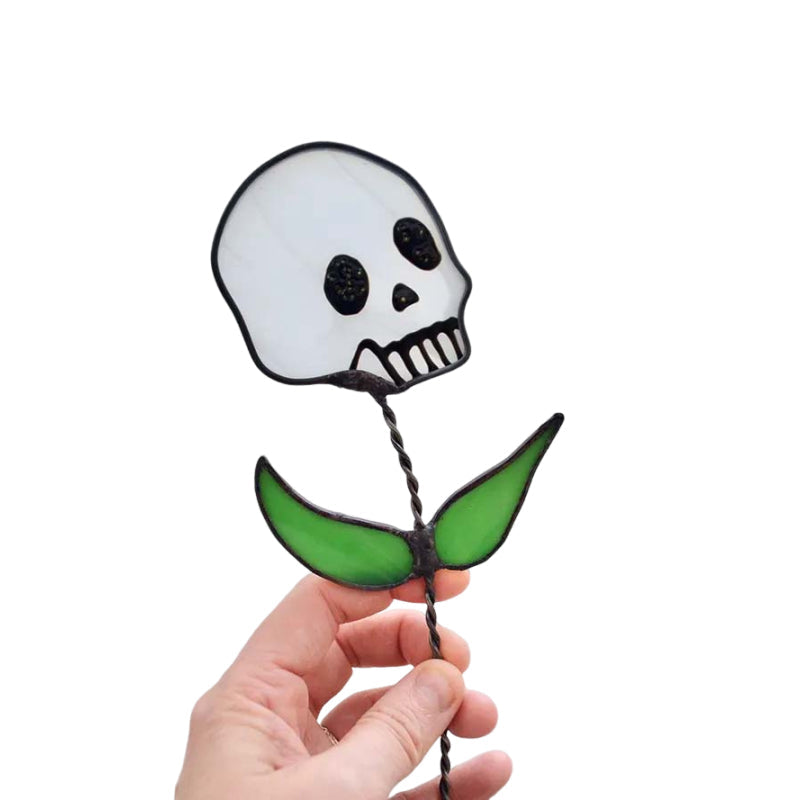 Avelena | Frühe Halloween Schädel Gefärbtes Glas Pflanze