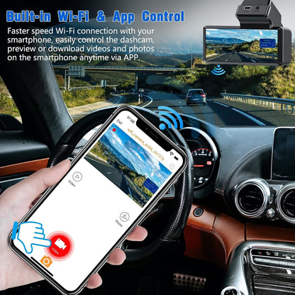 Avelena | 2K Front Dash Cam Mit Integriertem Wifi - Qhd 1440P Mit Super-Nachtsicht, G-Sensor, 24-Stunden-Parküberwachung, 170° Weitwinkel, Loop-Aufnahme