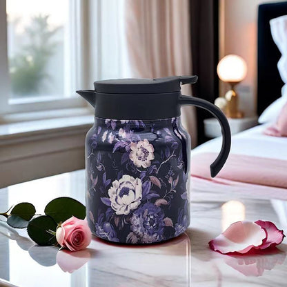 Avelena | Vintage Floral Pattern Tee-Thermoskanne – Eingebauter Infuser