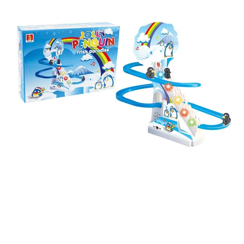 Avelena | Lustiges automatisches Treppensteig-Ente Cartoon Rennbahn-Set