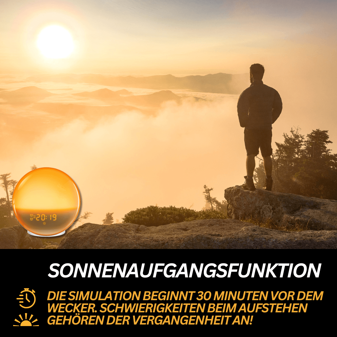 Avelena | Lichtwecker mit Radio & Naturgeräuschen Glowrise
