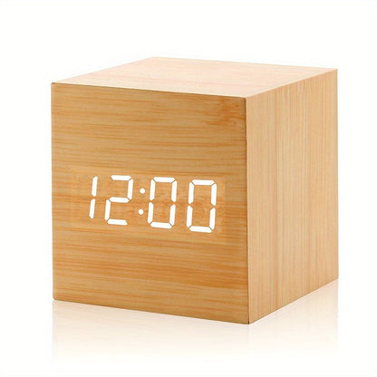 Avelena | Uhr Stilvolle Holzuhr mit Led-Display