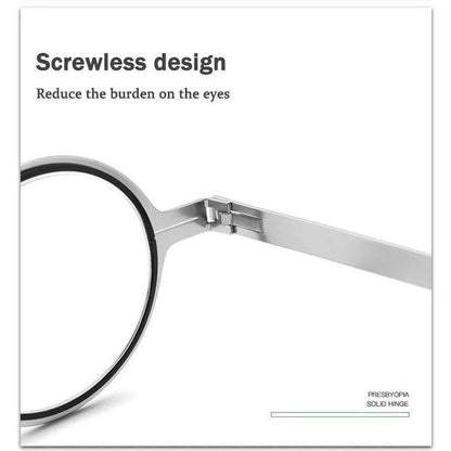 Avelena | Ultra leichtes Titanmaterial schraubenlose faltbare Lesebrille