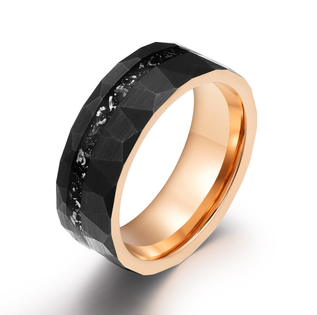 Avelena | 8Mm Schwarze Turmalin Wolframkarbid Ring Ares