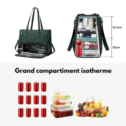 Avelena | Bagsball 2-in-1 – Stilvolle Tasche mit isoliertem Lunchfach