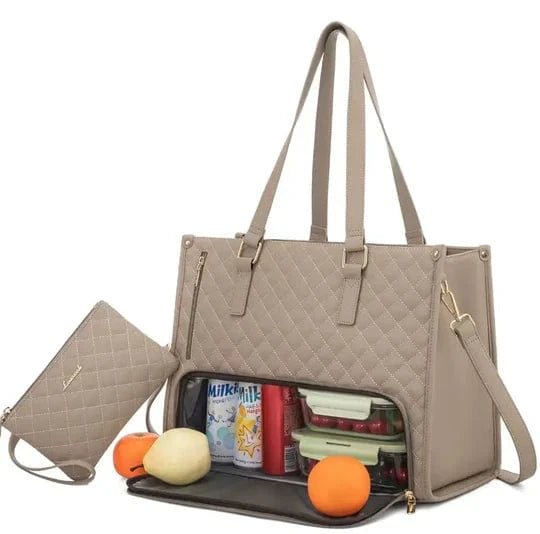 Avelena | Bagsball 2-in-1 – Stilvolle Tasche mit isoliertem Lunchfach