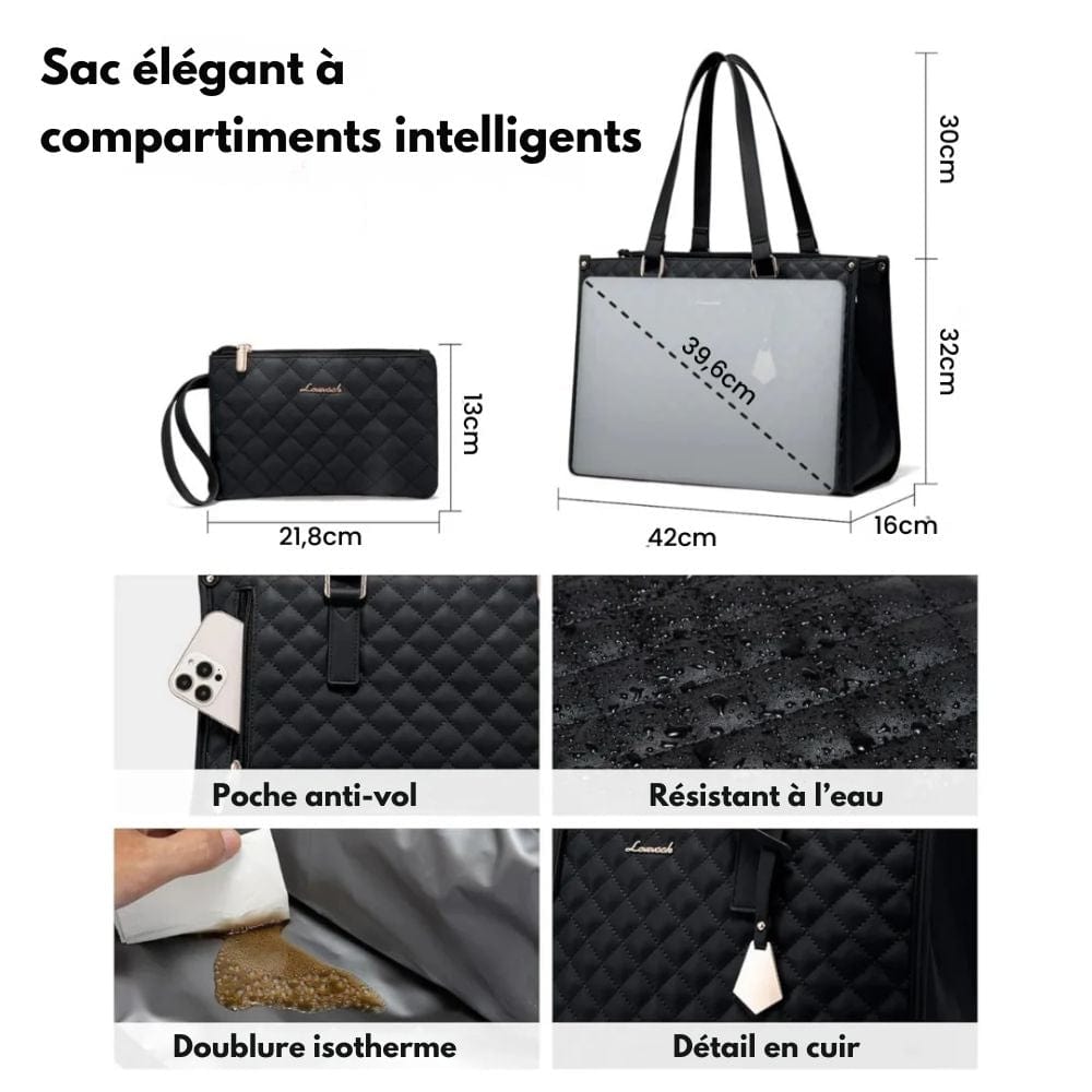 Avelena | Bagsball 2-in-1 – Stilvolle Tasche mit isoliertem Lunchfach