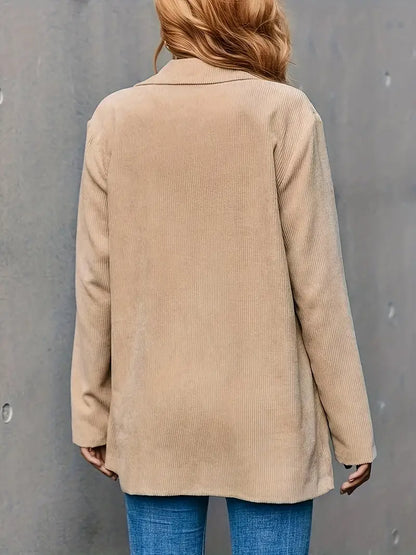 Avelena | Klassischer Kordblazer mit Revers für Stilbewusste Frauen