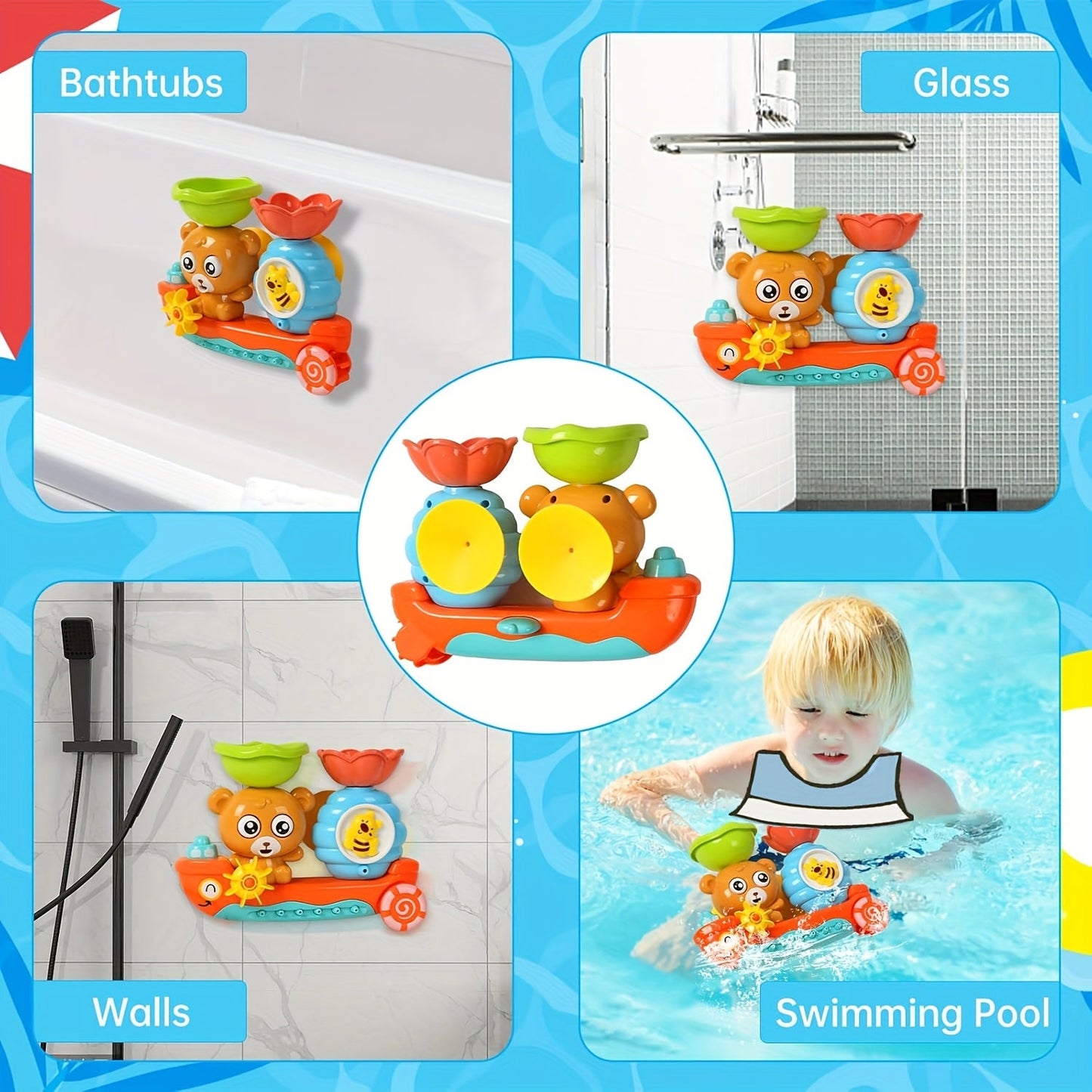 Avelena | Baby Bade Spielzeug Schwimmendes Bärenboot