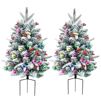 Avelena | Weihnachtliche Urnen-Deko mit LED-Lichtern | Realistische Tannenzweige & Beeren | Innen- und Außenbereich