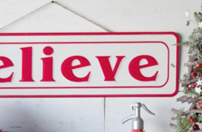 Avelena | Geprägtes Metall Believe Schild