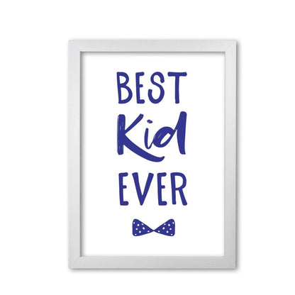 Avelena | Best Kid Ever Navy Rahmen Kinderzimmer Wandkunst Druck