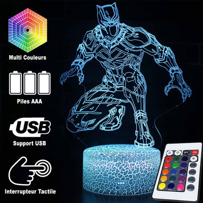 Avelena | 3D Lampe Marvel Black Panther Furtif