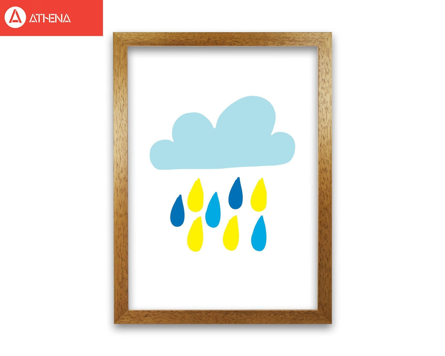 Avelena | Blau Regenhimmel Modern Druck