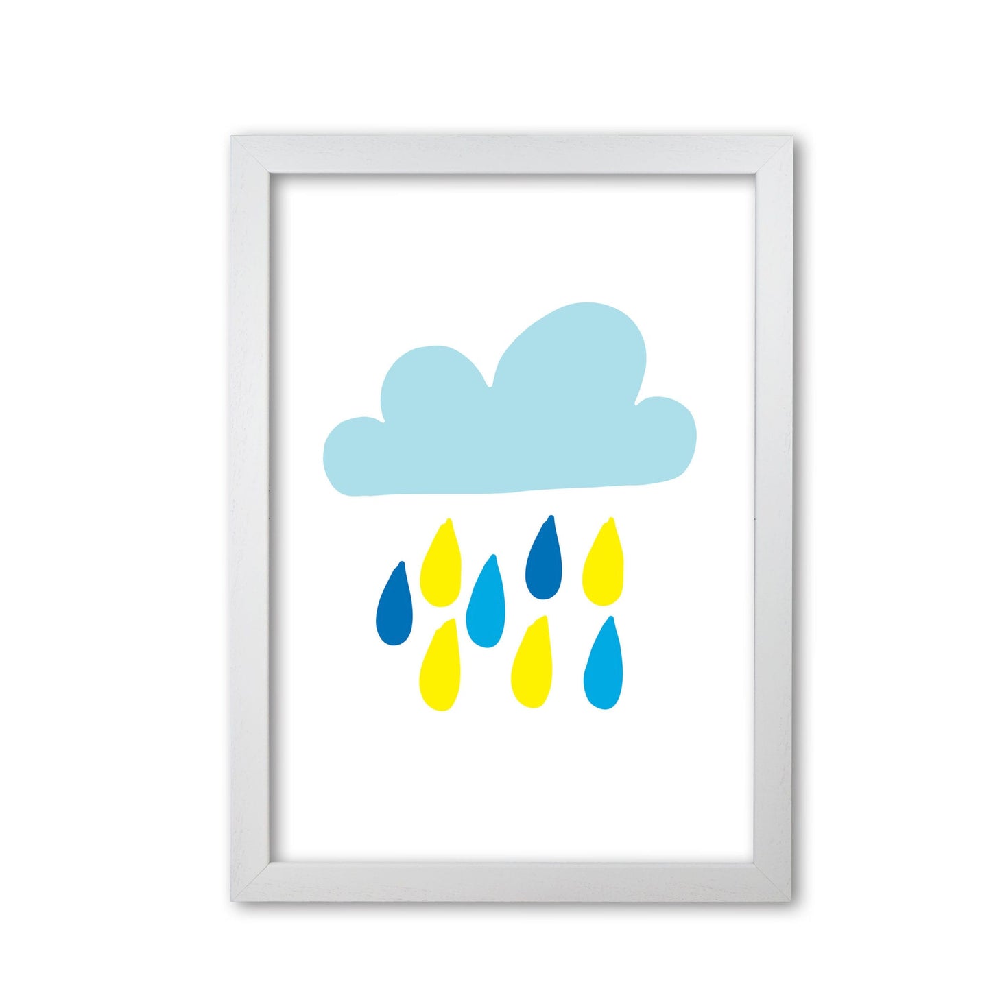 Avelena | Blau Regenhimmel Modern Druck