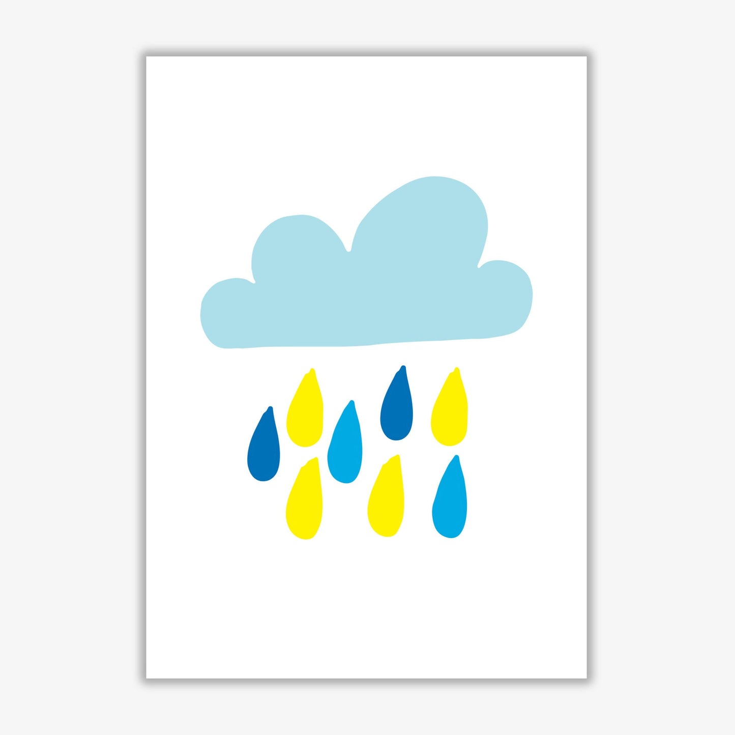 Avelena | Blau Regenhimmel Modern Druck