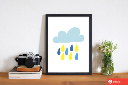 Avelena | Blau Regenhimmel Modern Druck