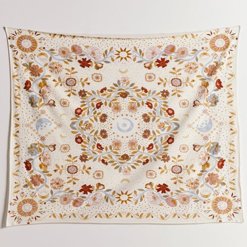 Avelena | Botanische himmlische Wandteppich