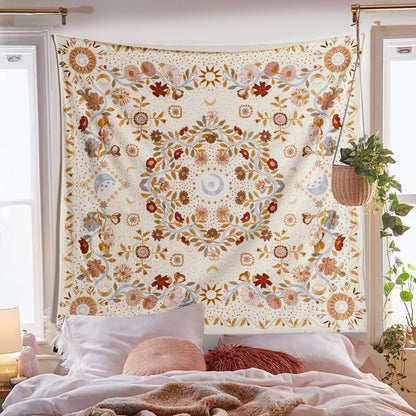 Avelena | Botanische himmlische Wandteppich