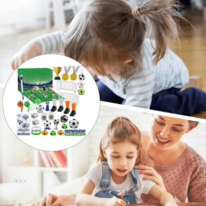 Avelena | BoxKalender – Adventskalender für Kinder mit einem Fußballstadion zum Selberbauen